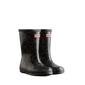 Hunter Black Glitter Rain Boots Toddler 6
